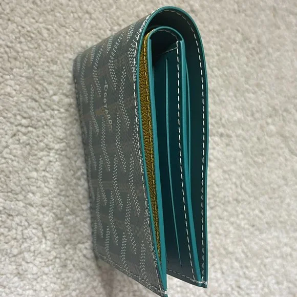 New Goyard Bi Fold Victoire Full Size Wallet - Coveted Green Canvas - Picture 8 of 14